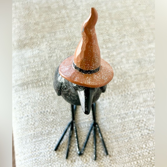 Elegant Crow in a witch hat Halloween Decor - Picture 5 of 7